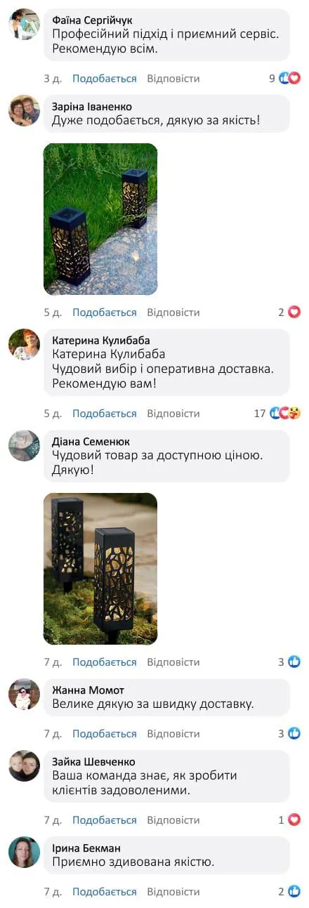 Садовий світильник на сонячній батареї «Ажурне сяйво»